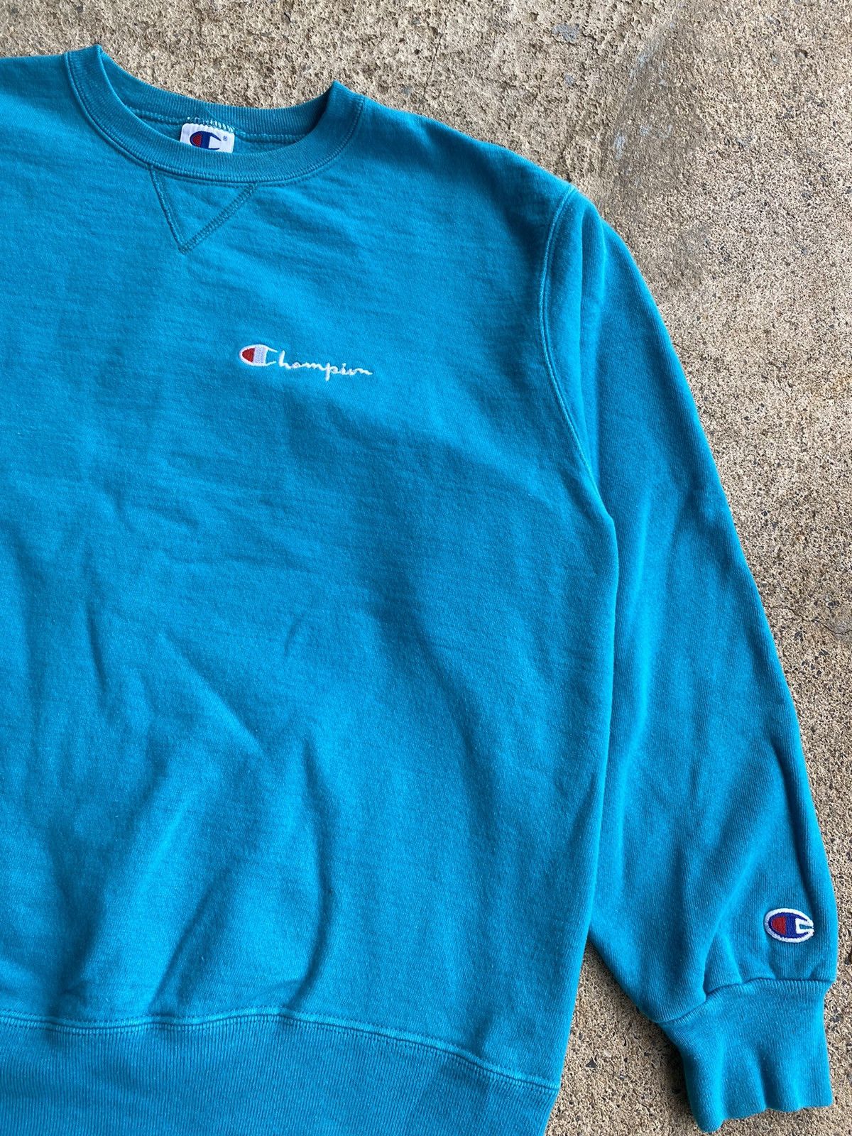 Champion × Vintage Vintage 90’s Champion Embroidered Crop Sweatshirt Size US XL / EU 56 / 4 - 2 Thumbnail