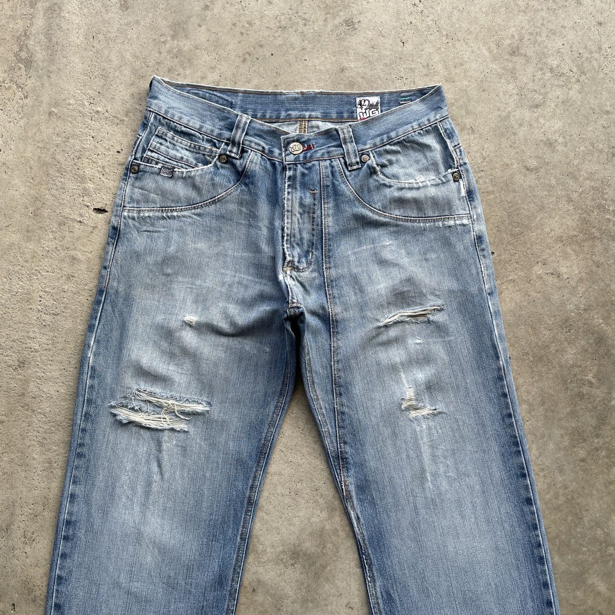 Japanese Brand W31🔥 Vintage WG Japanese Faded Denim Jeans Pants Distressed Size US 31 - 3 Thumbnail