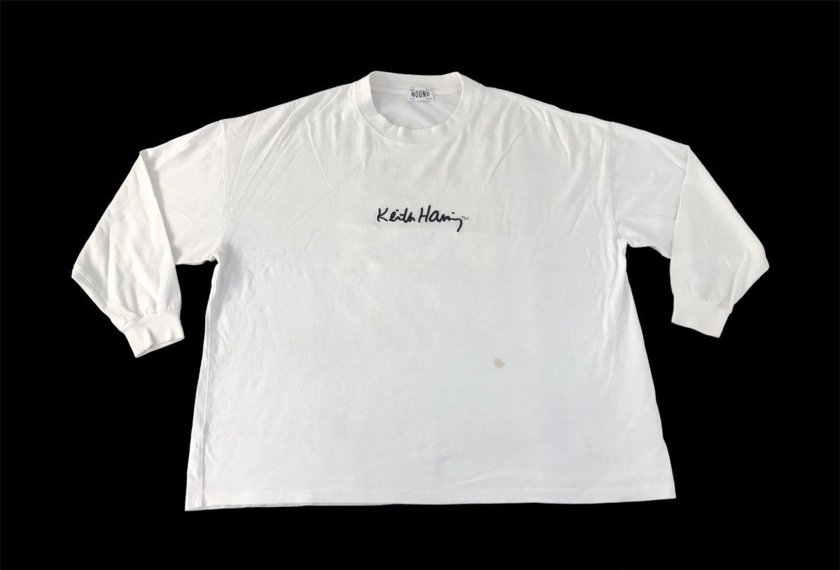 Keith Haring Nuono Keith Haring Heart Man Big Logo Pop Art Longsleeve Tee Size XL / US 12-14 / IT 48-50 - 3 Thumbnail