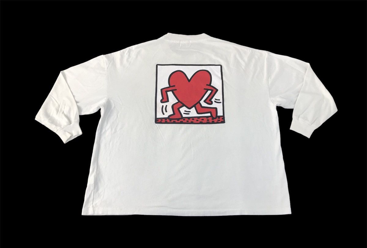 Keith Haring Nuono Keith Haring Heart Man Big Logo Pop Art Longsleeve Tee Size XL / US 12-14 / IT 48-50 - 1 Thumbnail