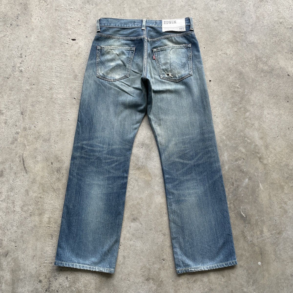 Japanese Brand Vintage Edwin XV-S Faded Distressed Denim Jeans Pants Japan Size US 29 - 13 Thumbnail