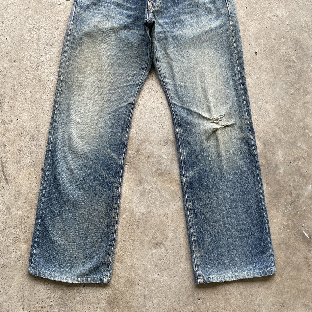 Japanese Brand Vintage Edwin XV-S Faded Distressed Denim Jeans Pants Japan Size US 29 - 4 Thumbnail