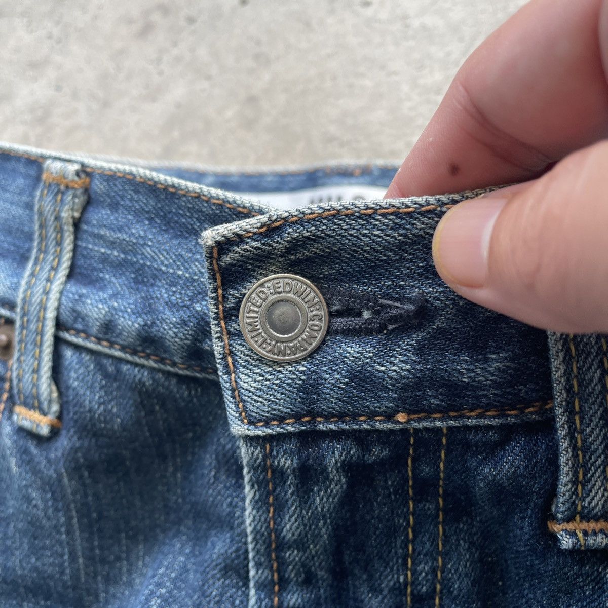 Japanese Brand Vintage Edwin XV-S Faded Distressed Denim Jeans Pants Japan Size US 29 - 7 Thumbnail