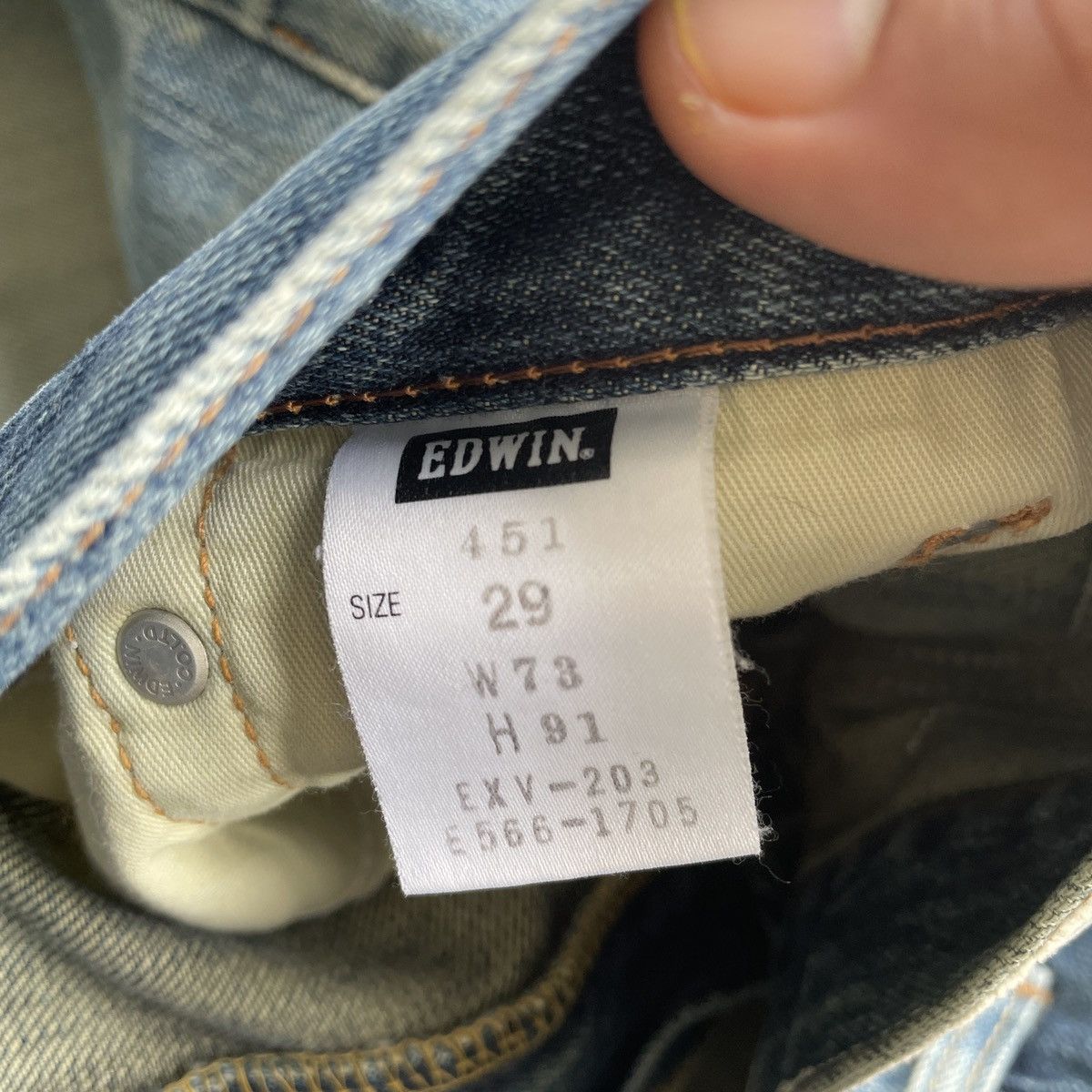 Japanese Brand Vintage Edwin XV-S Faded Distressed Denim Jeans Pants Japan Size US 29 - 8 Thumbnail