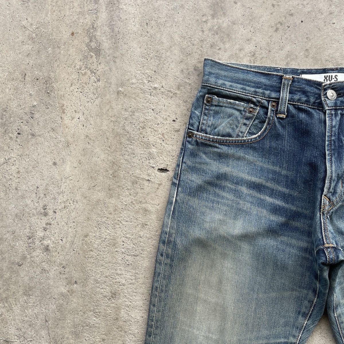 Japanese Brand Vintage Edwin XV-S Faded Distressed Denim Jeans Pants Japan Size US 29 - 5 Thumbnail