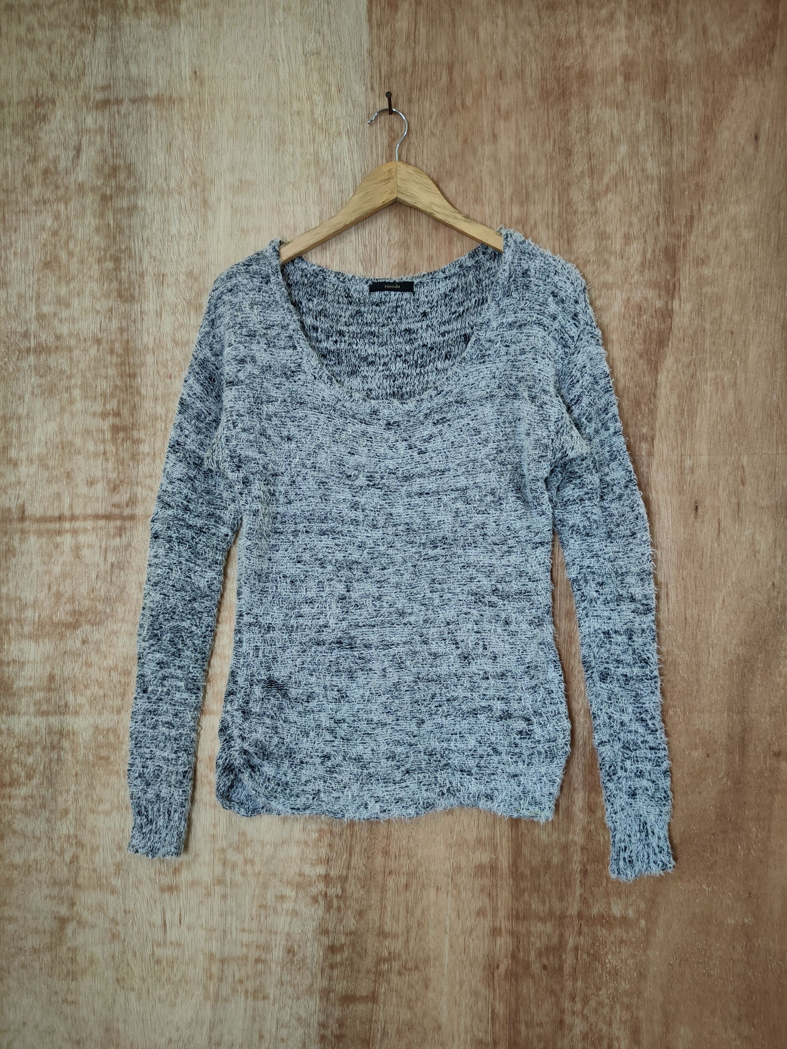 Aran Crafts D Rienda grey mohair fur knitwear shag shaggy japan #46-456 Size S / US 4 / IT 40 - 1 Thumbnail