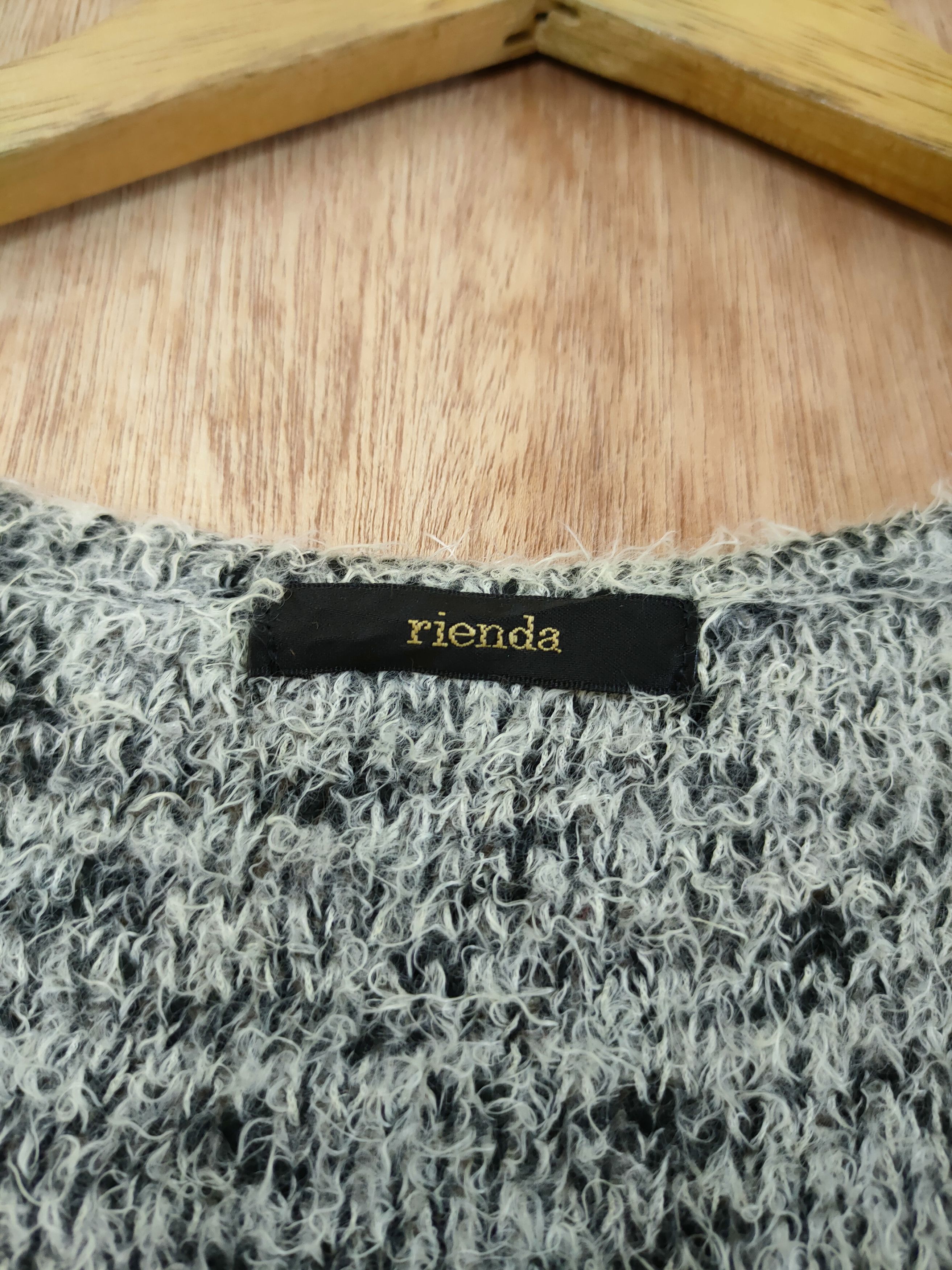 Aran Crafts D Rienda grey mohair fur knitwear shag shaggy japan #46-456 Size S / US 4 / IT 40 - 5 Thumbnail