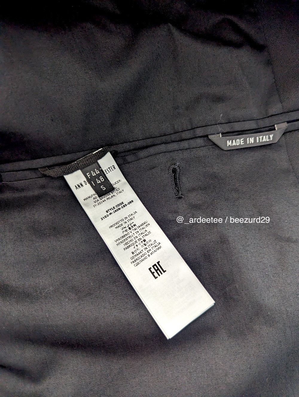 Ann Demeulemeester *NEW* DEN SLOUCHY RIBBON JACKET/BLAZER 44FR/48IT/S Size US S / EU 44-46 / 1 - 10 Thumbnail