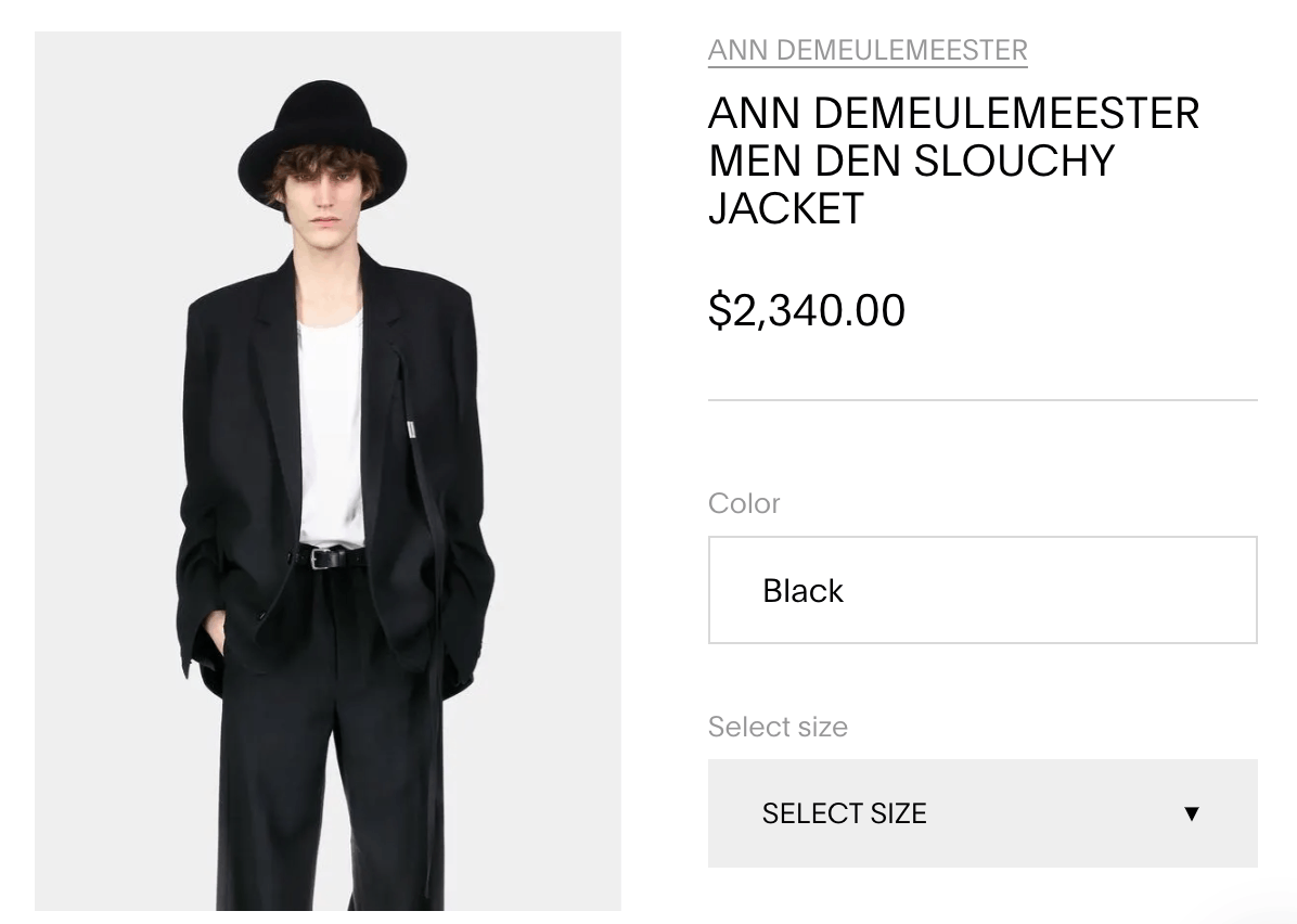 Ann Demeulemeester *NEW* DEN SLOUCHY RIBBON JACKET/BLAZER 44FR/48IT/S Size US S / EU 44-46 / 1 - 4 Thumbnail