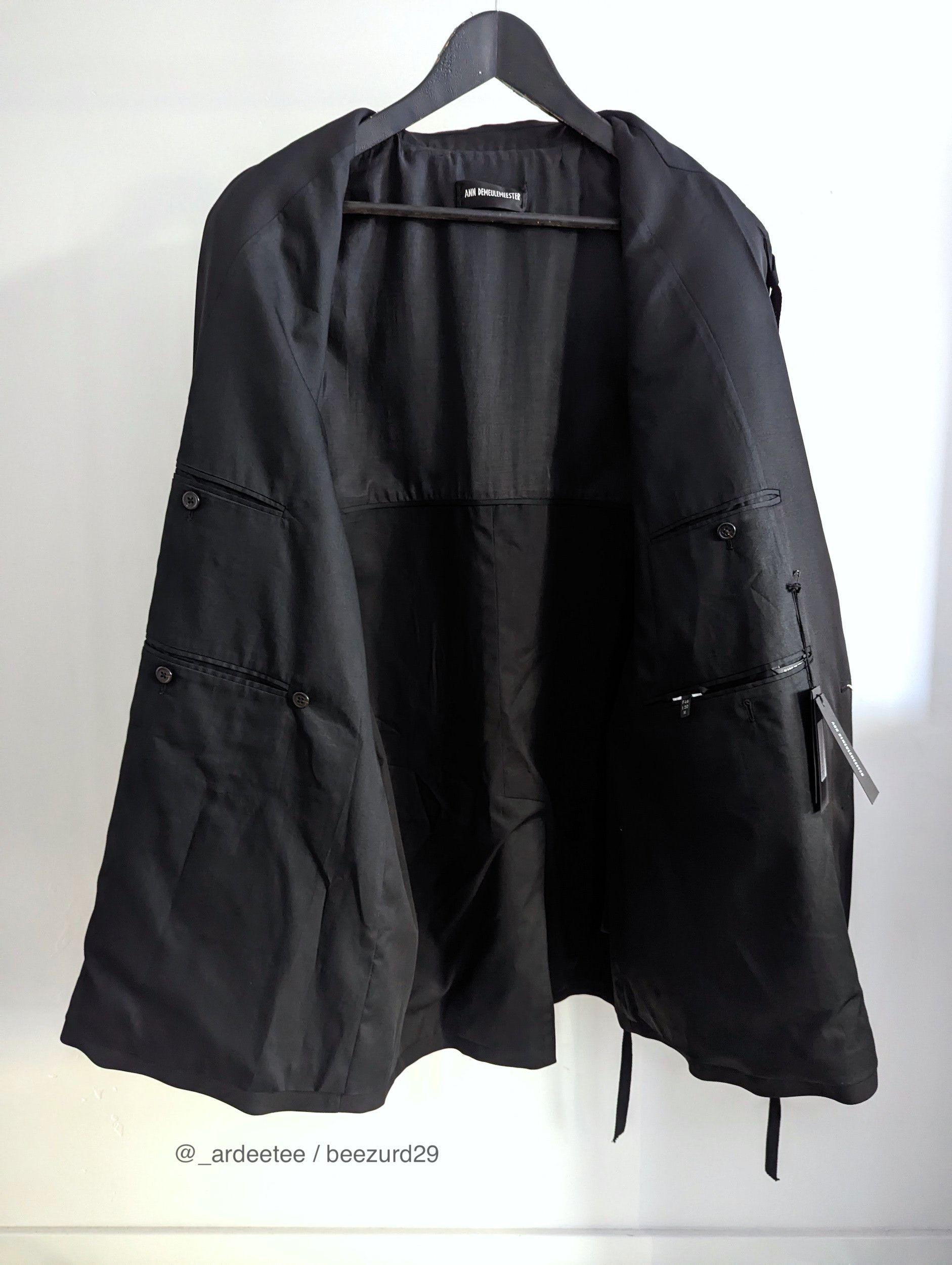 Ann Demeulemeester *NEW* DEN SLOUCHY RIBBON JACKET/BLAZER 44FR/48IT/S Size US S / EU 44-46 / 1 - 7 Thumbnail