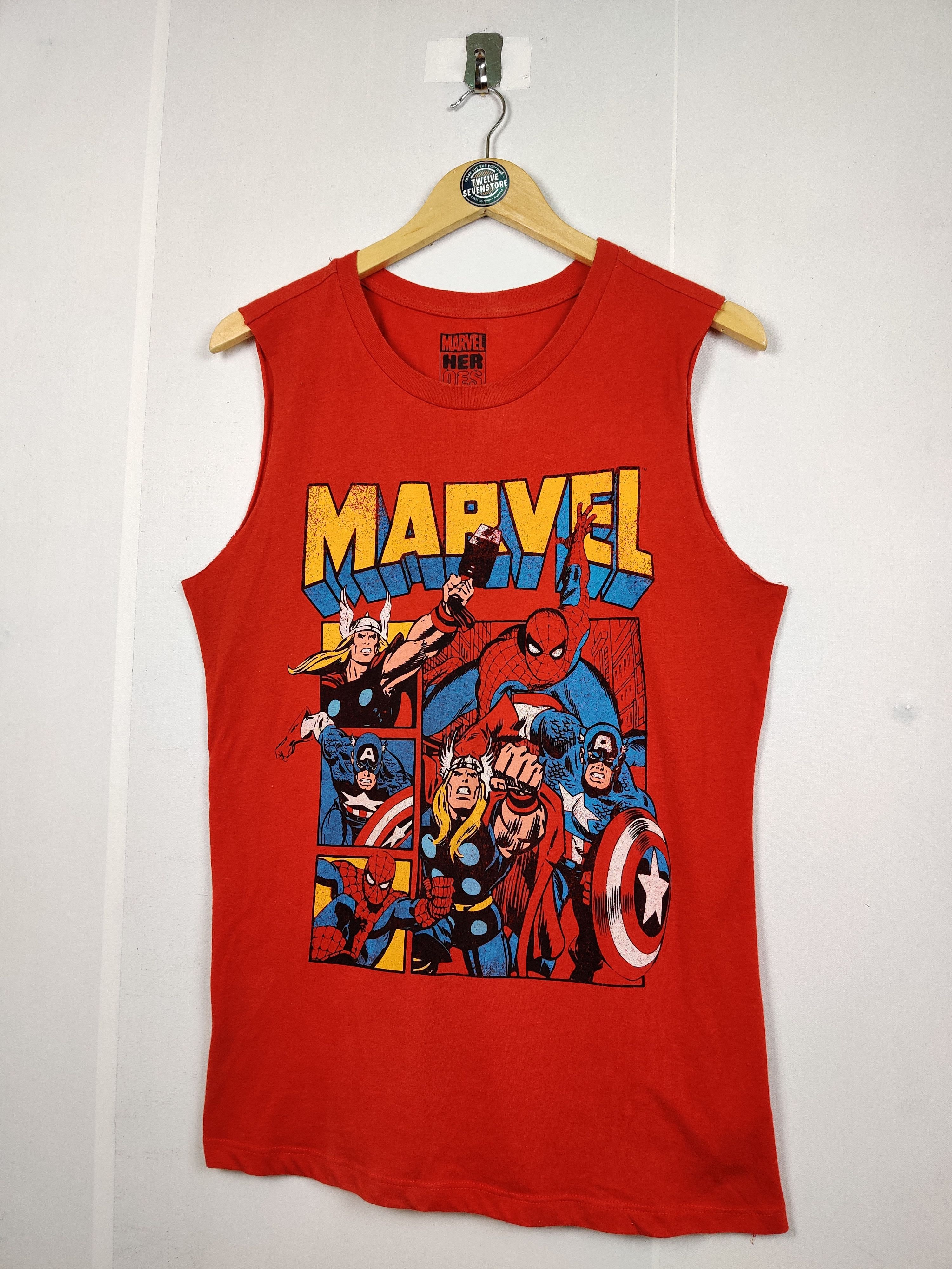 Marvel Comics Vintage Marvel Comics Character Hero Sleeve Tank Top Size US L / EU 52-54 / 3 - 2 Thumbnail