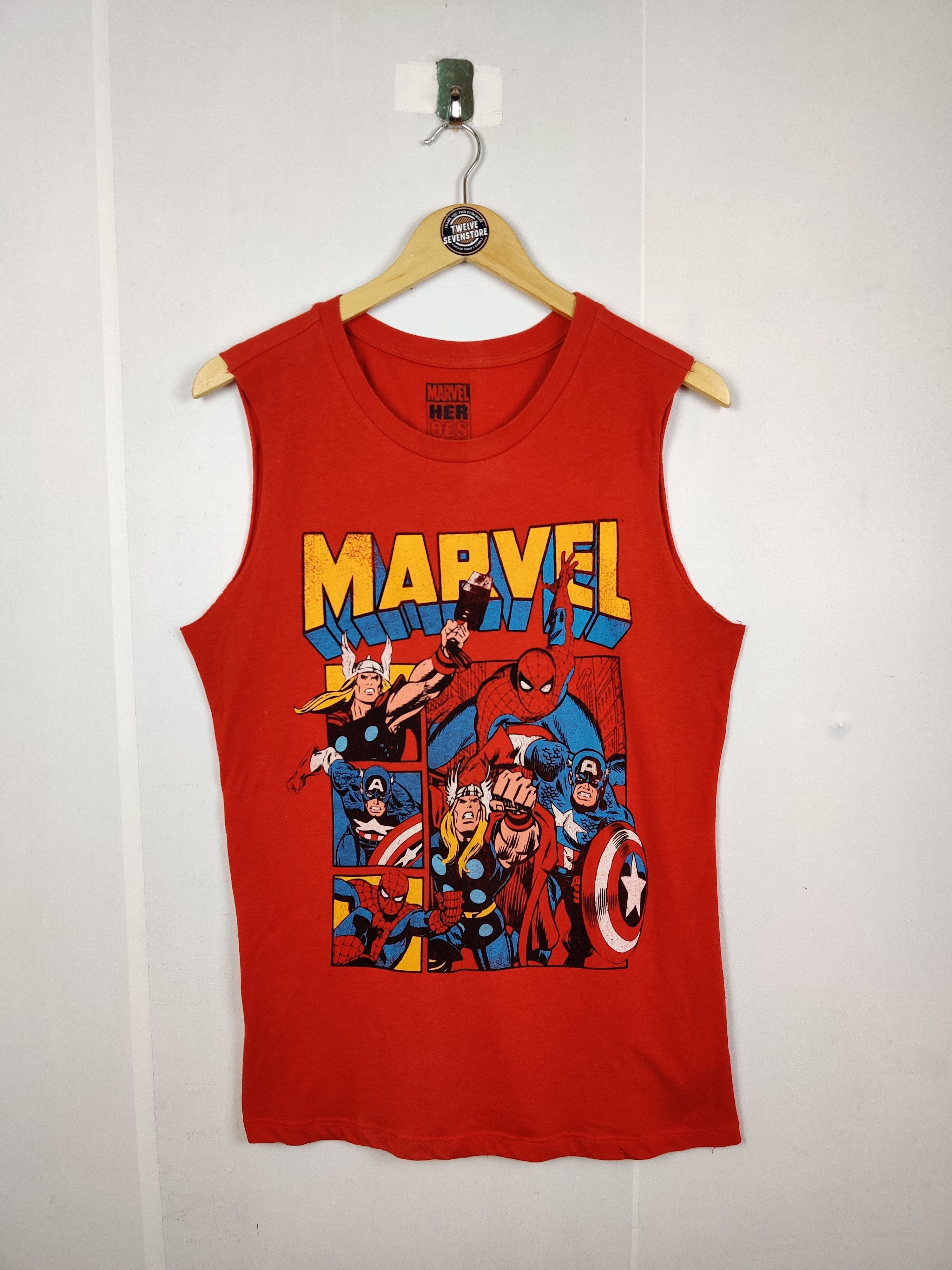 Marvel Comics Vintage Marvel Comics Character Hero Sleeve Tank Top Size US L / EU 52-54 / 3 - 1 Thumbnail