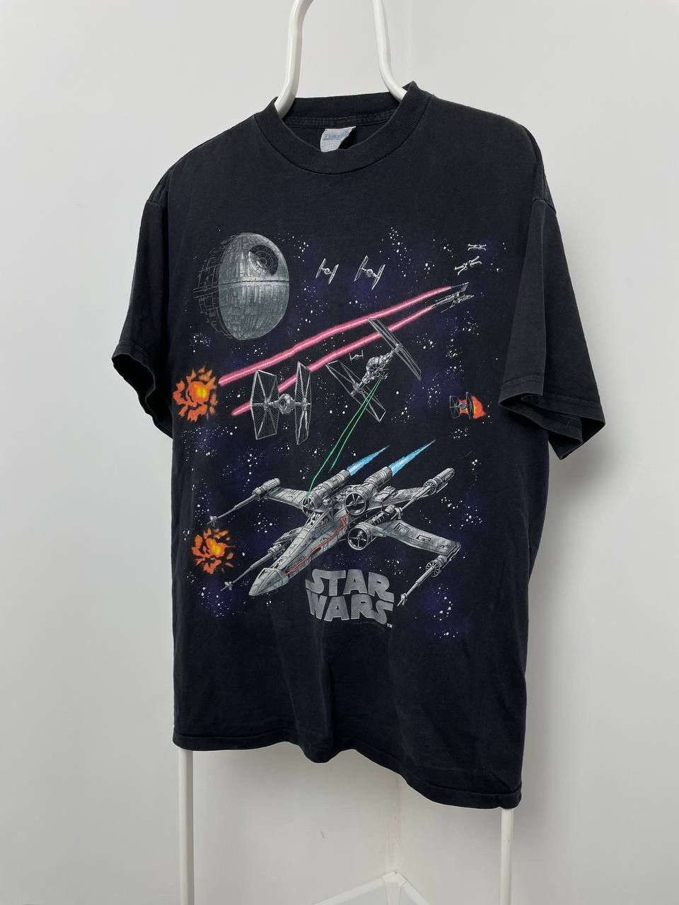 image of Movie x Star Wars Unique Star Wars T-Shirt From 1997 By Lucasfilm Ltd! 90's VTG in Black (Size XL)