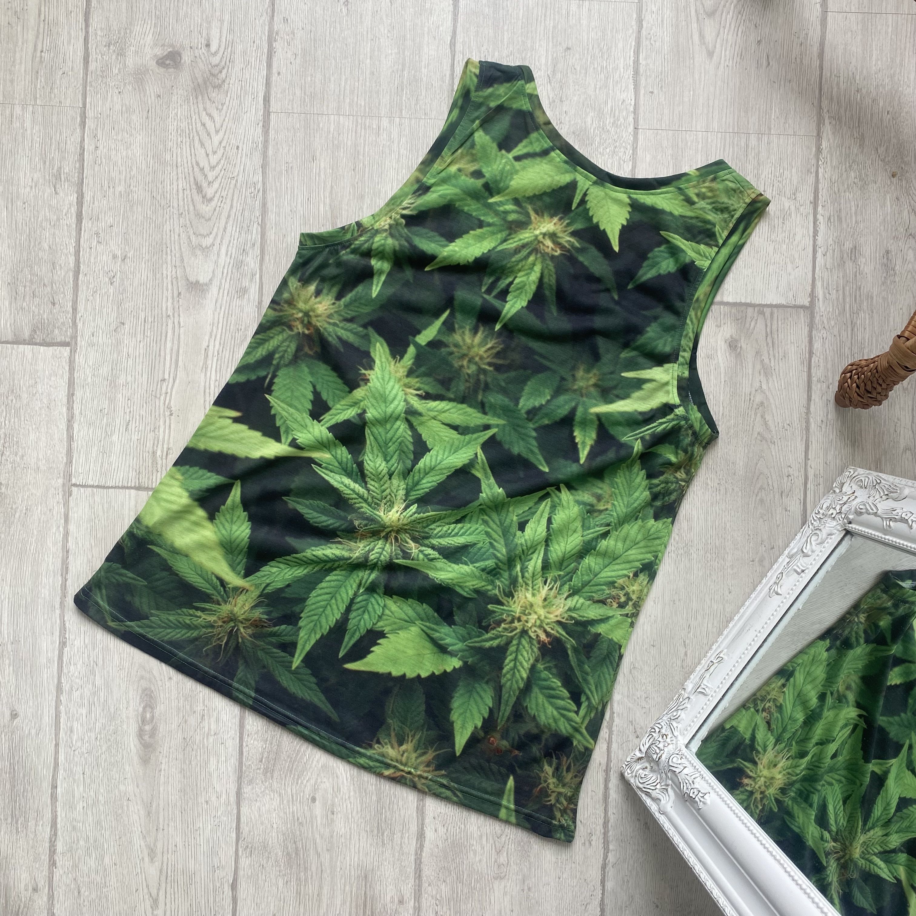 Killstar 🍀killstar 3D overprint Marijuana Weed tee Sleeveless acid Size US S / EU 44-46 / 1 - 7 Thumbnail