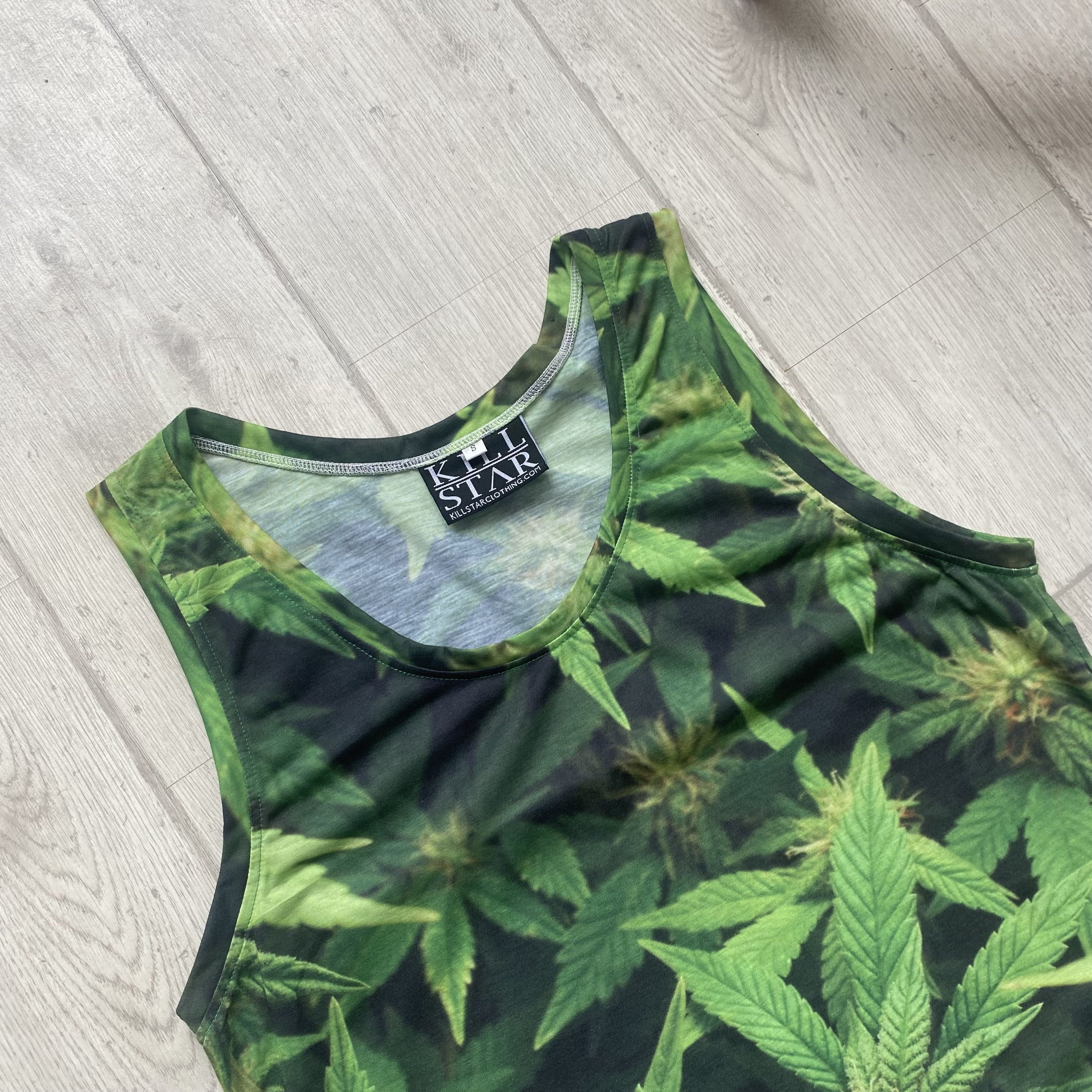 Killstar 🍀killstar 3D overprint Marijuana Weed tee Sleeveless acid Size US S / EU 44-46 / 1 - 3 Thumbnail