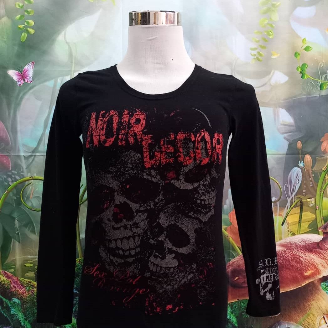 Japanese Brand SEX POT REVENGE Noir Decor Long Sleeve T-shirt Size US XS / EU 42 / 0 - 2 Thumbnail