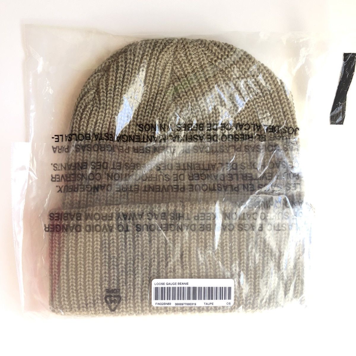 Supreme FW22 Loose Gauge Beanie TAUPE Size ONE SIZE - 2 Thumbnail