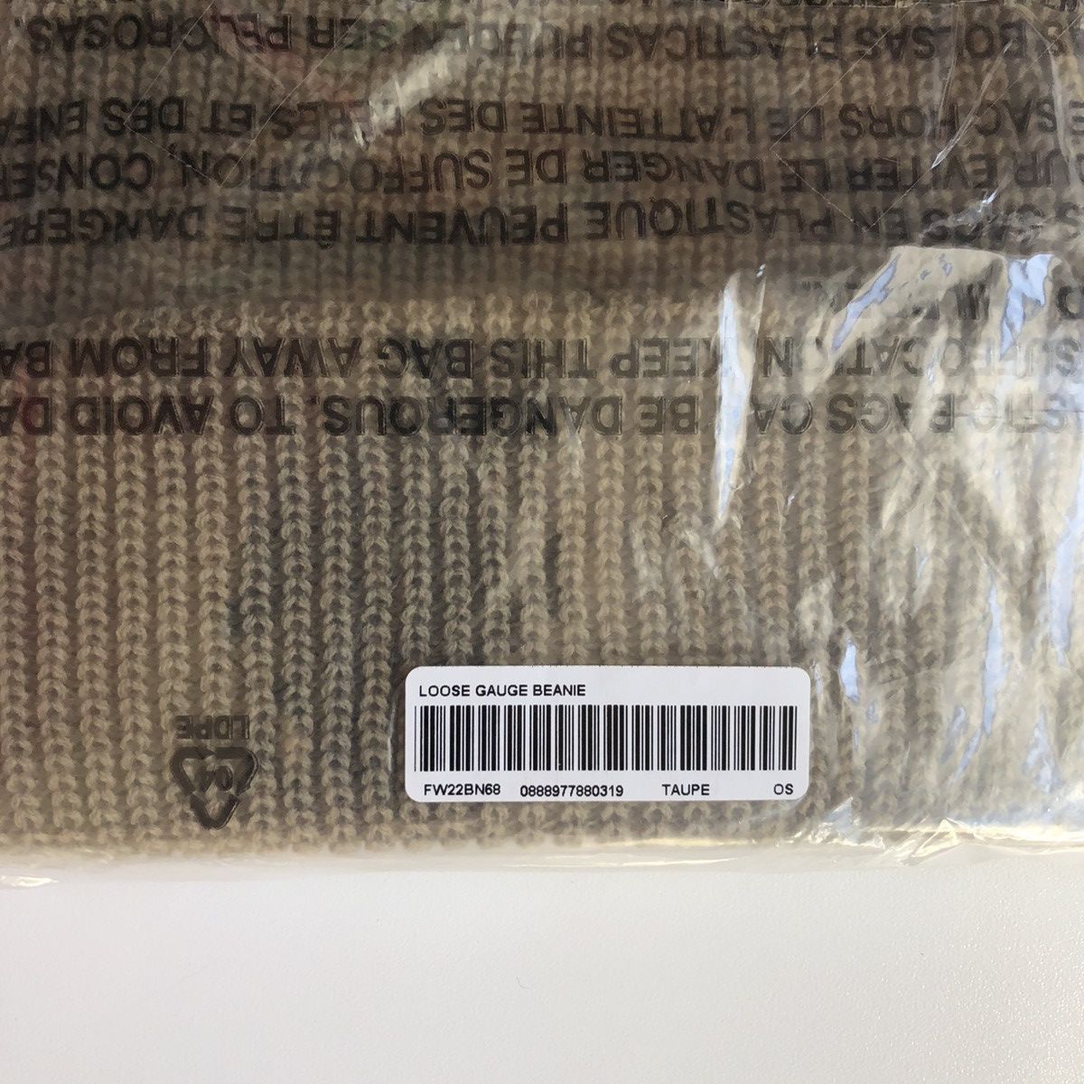 Supreme FW22 Loose Gauge Beanie TAUPE Size ONE SIZE - 3 Thumbnail