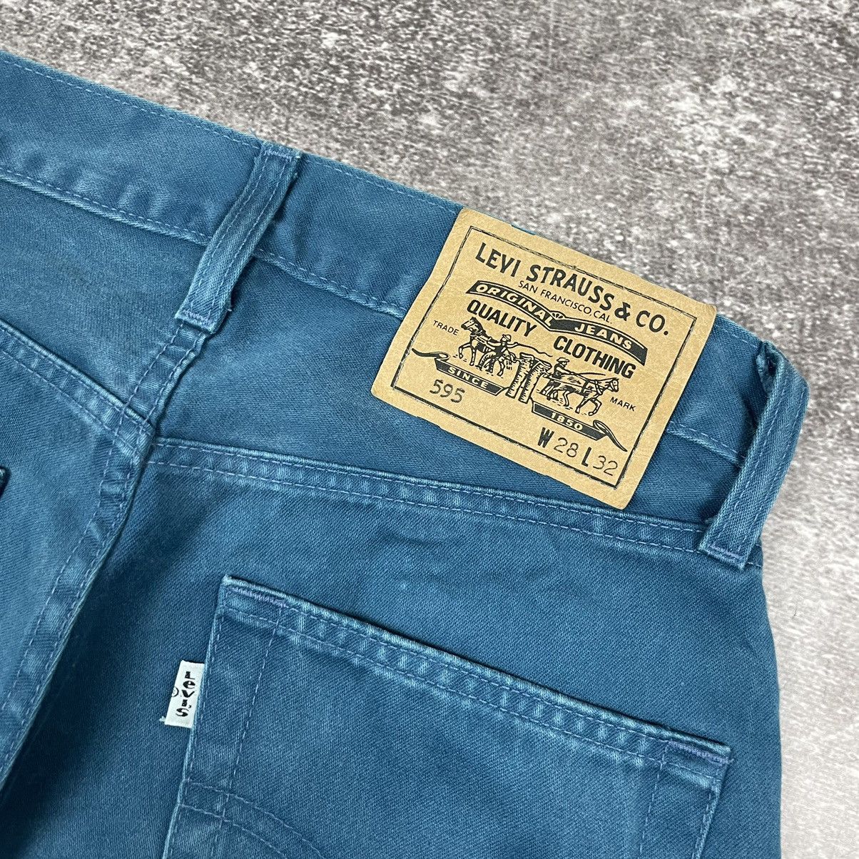 Levi's Vintage Levi’s 595 White Tag Blue Jeans Size US 28 / EU 44 - 4 Thumbnail