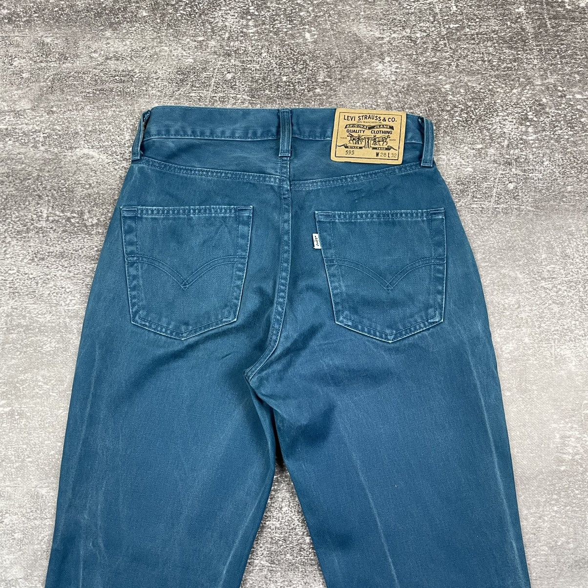 Levi's Vintage Levi’s 595 White Tag Blue Jeans Size US 28 / EU 44 - 2 Thumbnail