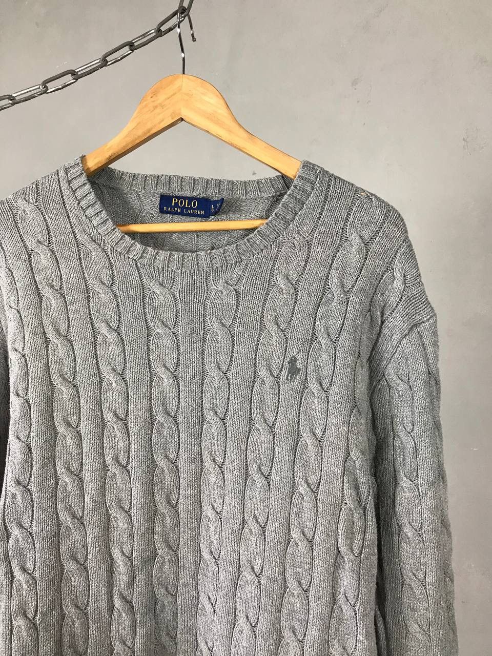 Vintage Polo Ralph Lauren vintage luxury gray sweater Size US L / EU 52-54 / 3 - 2 Thumbnail