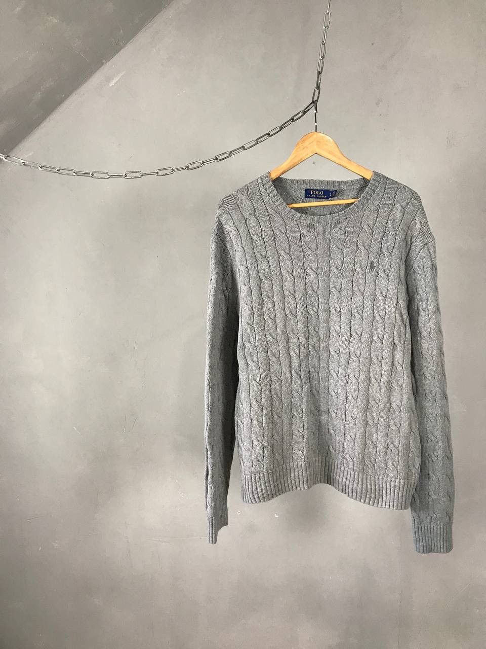 Vintage Polo Ralph Lauren vintage luxury gray sweater Size US L / EU 52-54 / 3 - 1 Thumbnail
