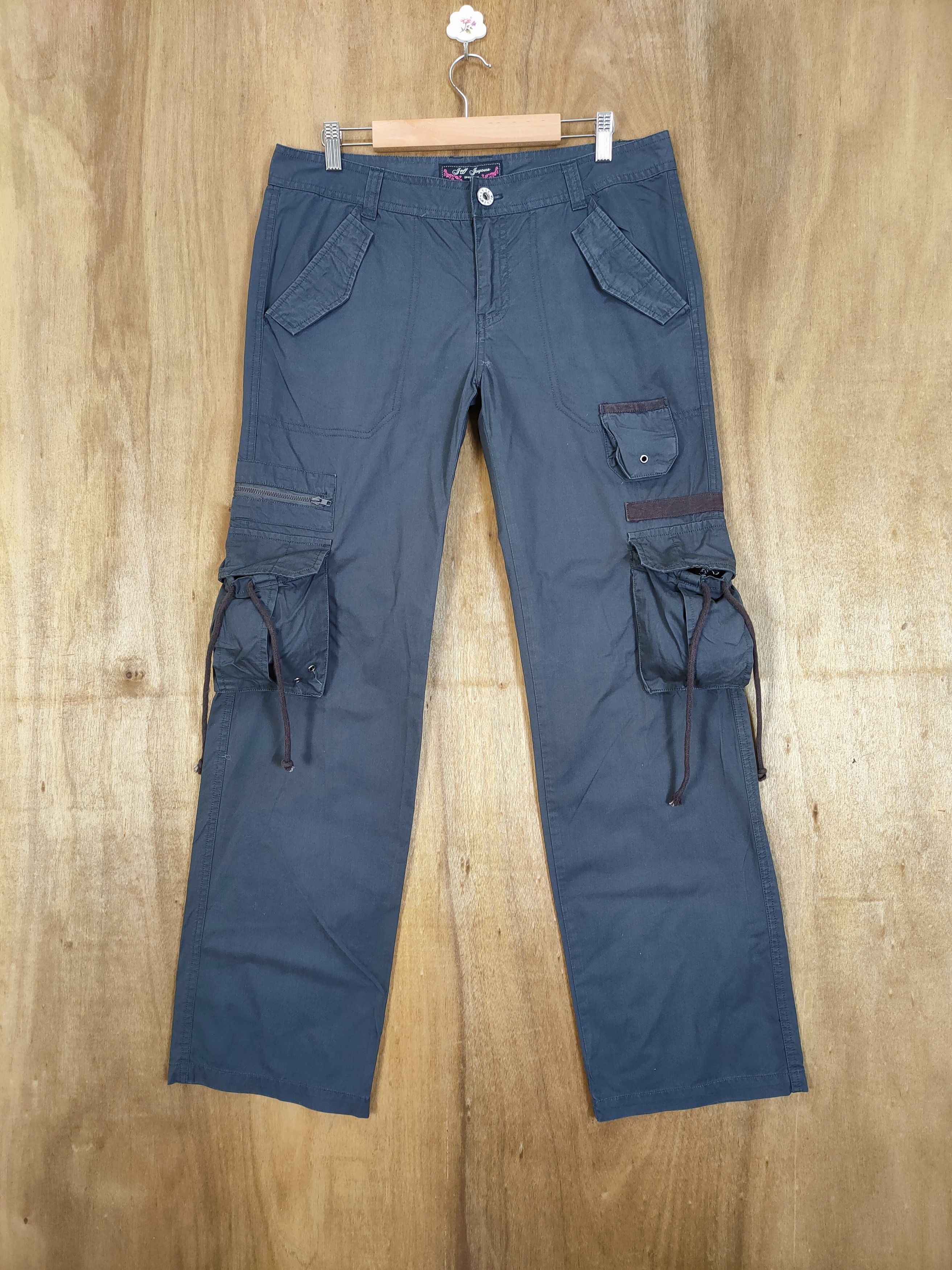 Japanese Brand JOFF BONDAGE FLARE CARGO PANTS Size US 32 / EU 48 - 1 Thumbnail
