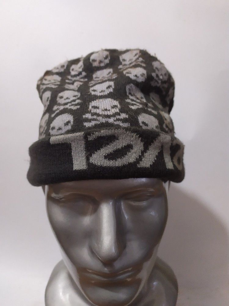 Japanese Brand 🔥Level Japan Fullprint Skull skeleton punk bondage hats Size ONE SIZE - 3 Thumbnail