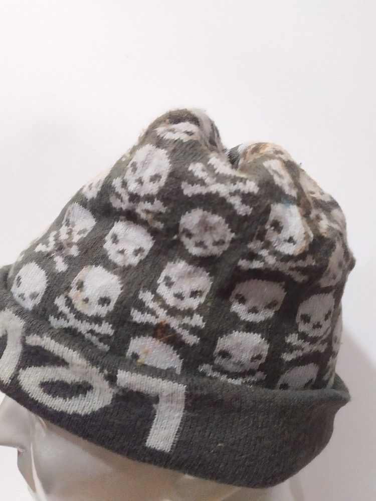 Japanese Brand 🔥Level Japan Fullprint Skull skeleton punk bondage hats Size ONE SIZE - 2 Thumbnail