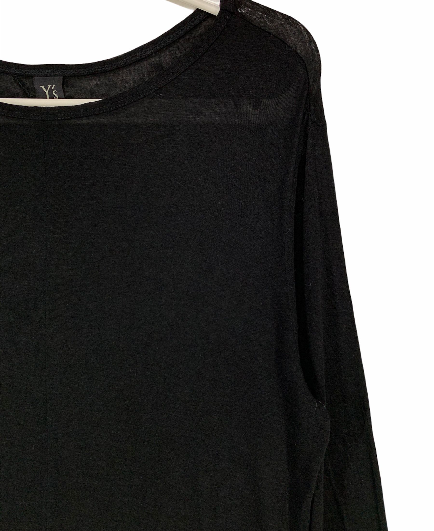 Y's × Yohji Yamamoto Y's Yohji Yamamoto black plain asymmetrical hem long shirt Size US S / EU 44-46 / 1 - 3 Thumbnail