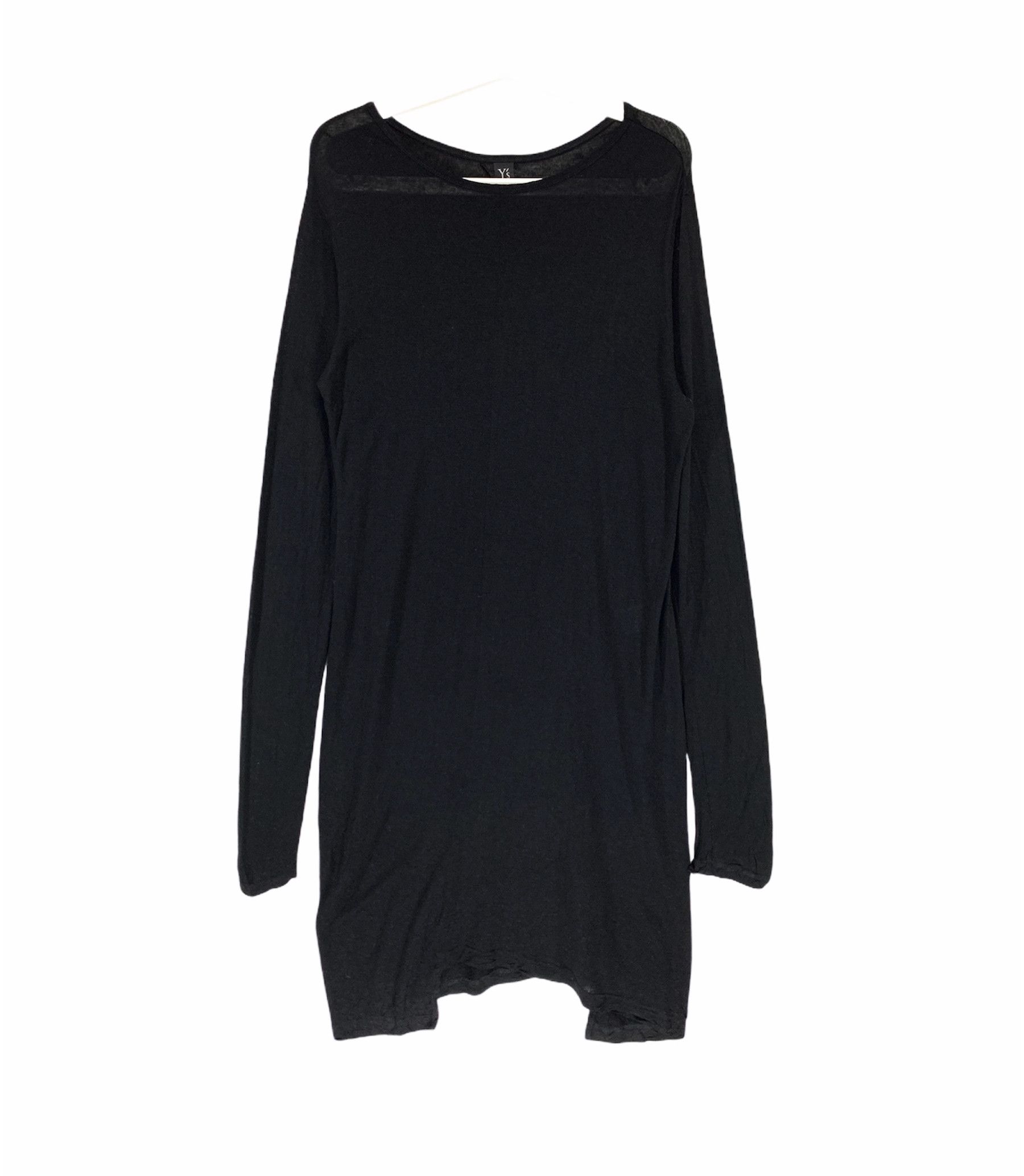 Y's × Yohji Yamamoto Y's Yohji Yamamoto black plain asymmetrical hem long shirt Size US S / EU 44-46 / 1 - 1 Thumbnail
