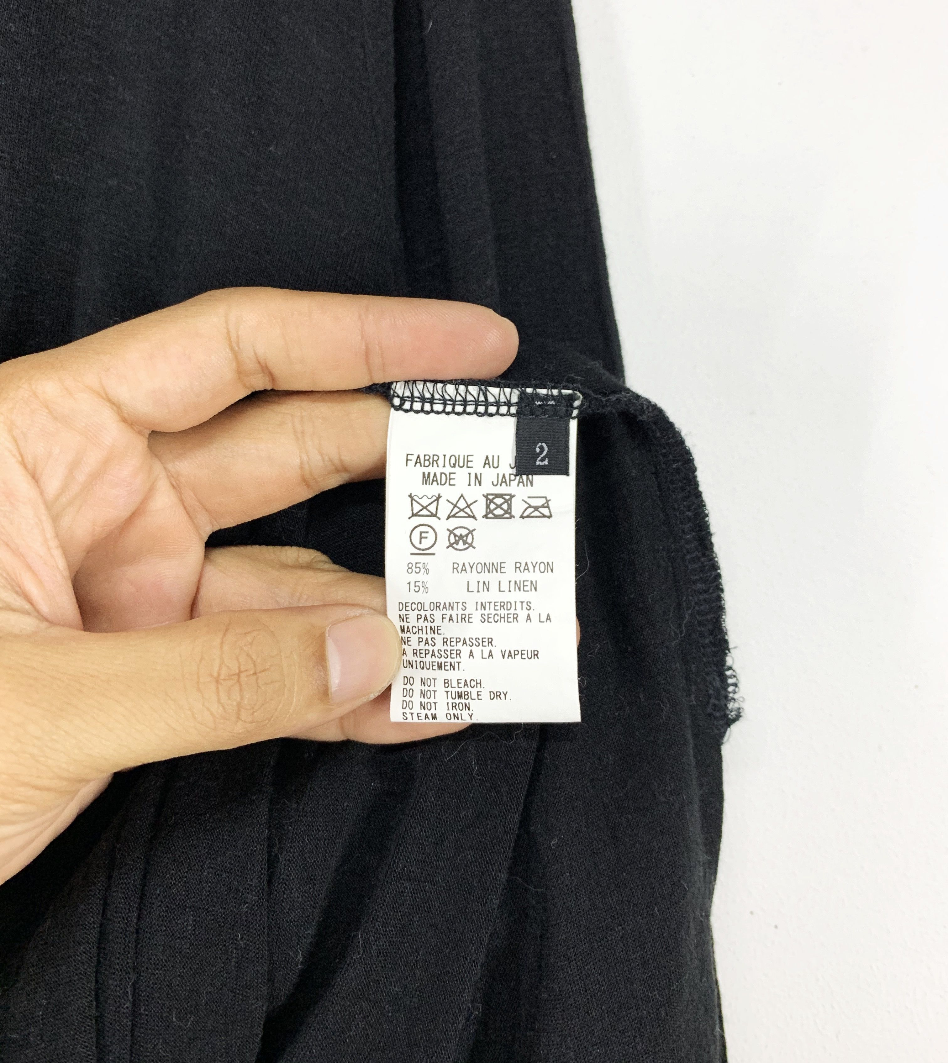 Y's × Yohji Yamamoto Y's Yohji Yamamoto black plain asymmetrical hem long shirt Size US S / EU 44-46 / 1 - 9 Thumbnail
