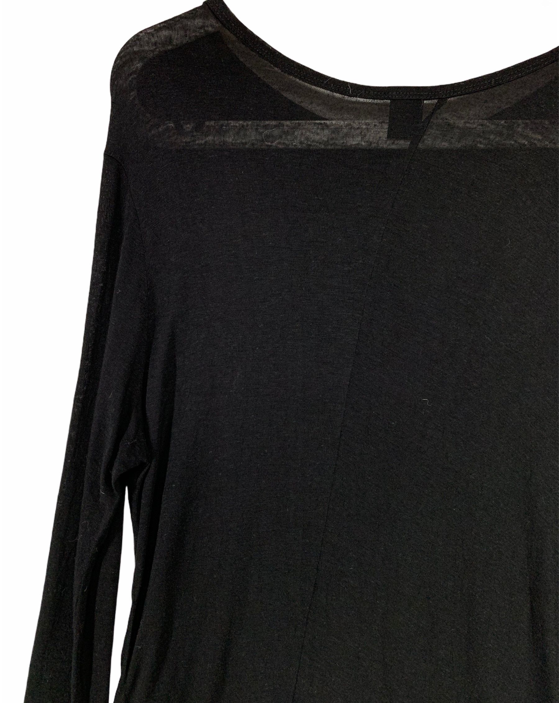Y's × Yohji Yamamoto Y's Yohji Yamamoto black plain asymmetrical hem long shirt Size US S / EU 44-46 / 1 - 6 Thumbnail