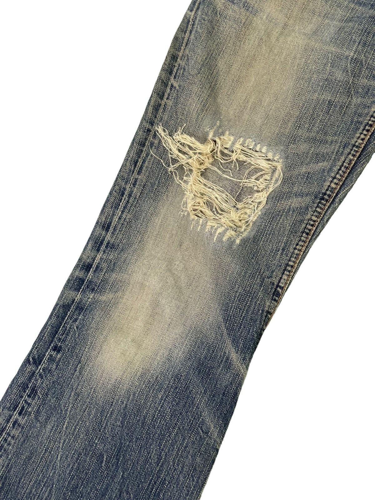 Edwin Flare Jeans Edwin Japan Distres Denim Low Rise Boot Cut 5🟦3 Size US 29 - 6 Thumbnail