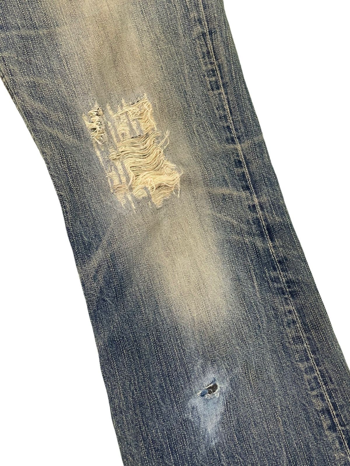 Edwin Flare Jeans Edwin Japan Distres Denim Low Rise Boot Cut 5🟦3 Size US 29 - 7 Thumbnail