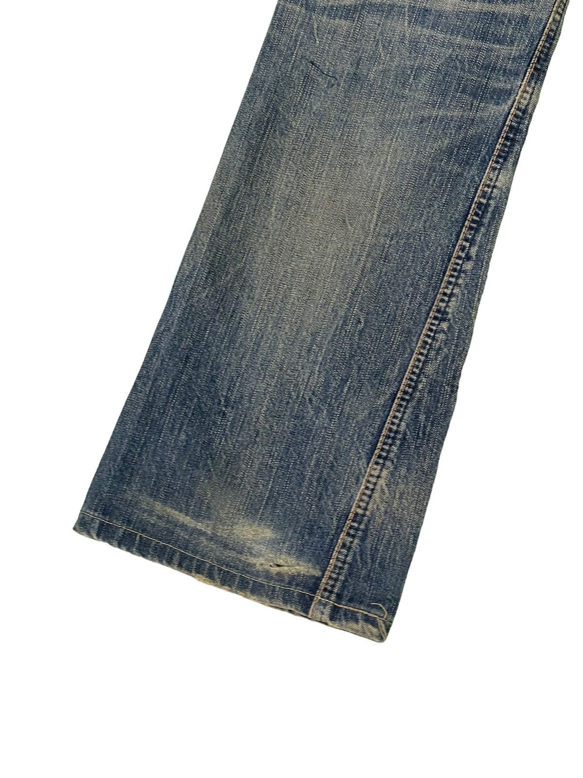 Edwin Flare Jeans Edwin Japan Distres Denim Low Rise Boot Cut 5🟦3 Size US 29 - 16 Thumbnail
