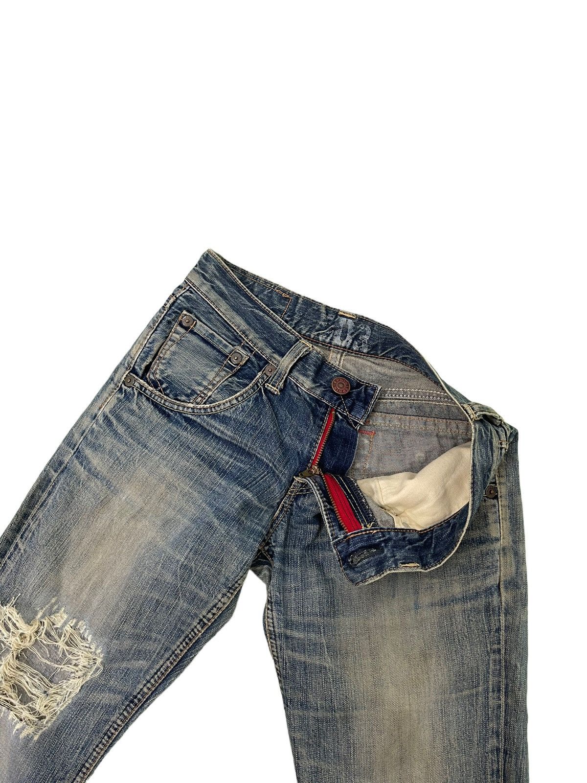 Edwin Flare Jeans Edwin Japan Distres Denim Low Rise Boot Cut 5🟦3 Size US 29 - 11 Thumbnail
