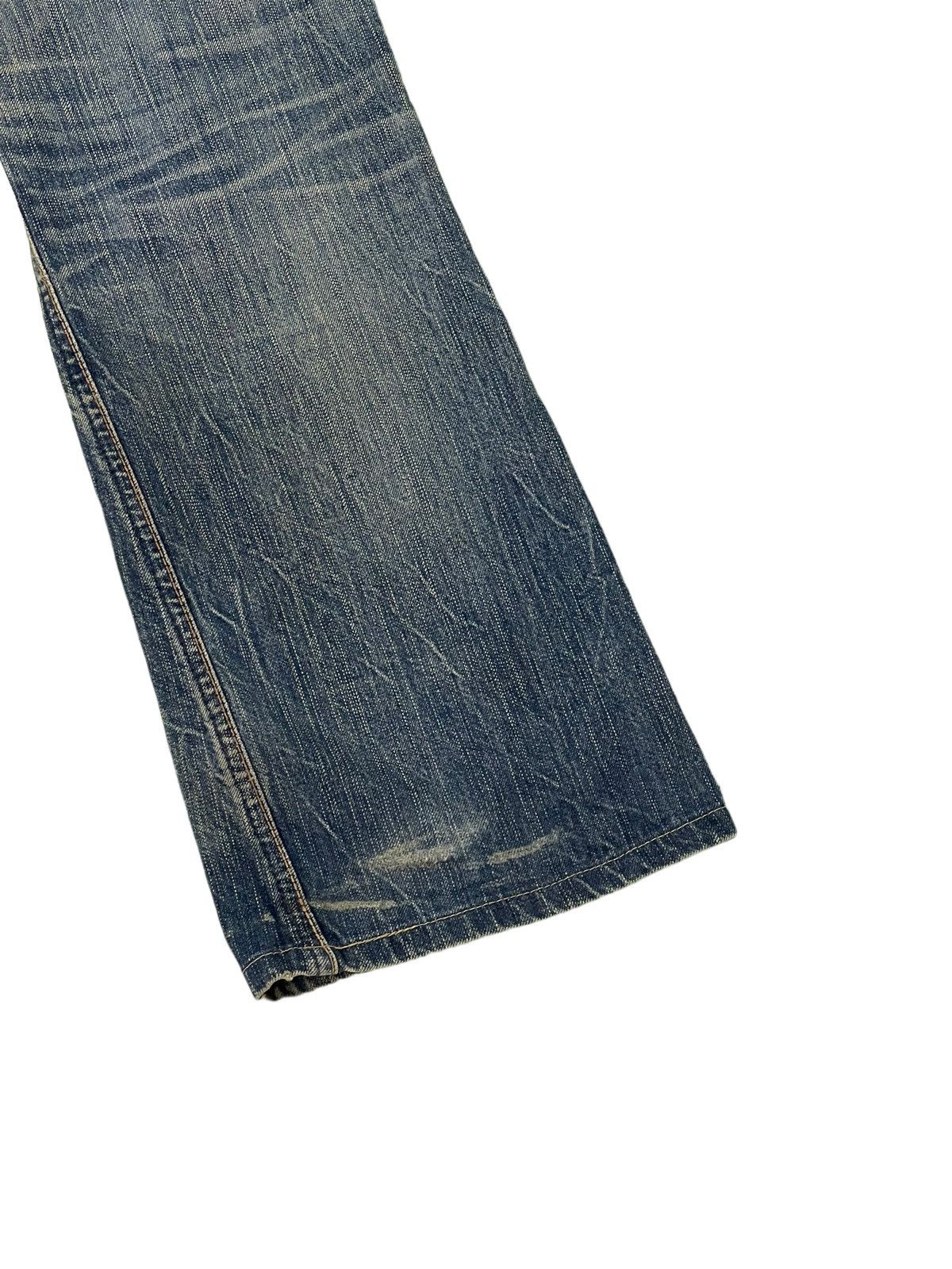 Edwin Flare Jeans Edwin Japan Distres Denim Low Rise Boot Cut 5🟦3 Size US 29 - 15 Thumbnail