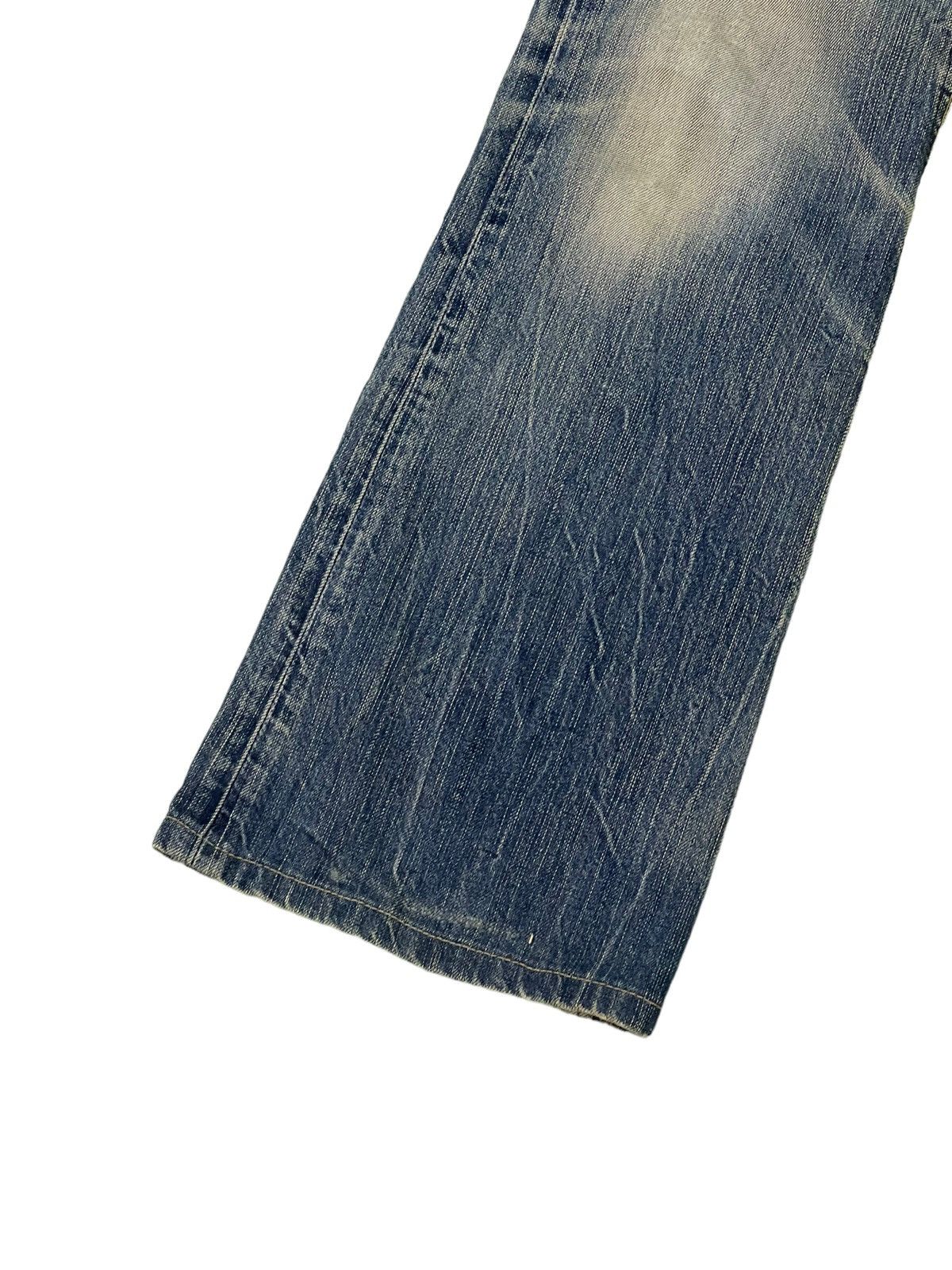 Edwin Flare Jeans Edwin Japan Distres Denim Low Rise Boot Cut 5🟦3 Size US 29 - 5 Thumbnail