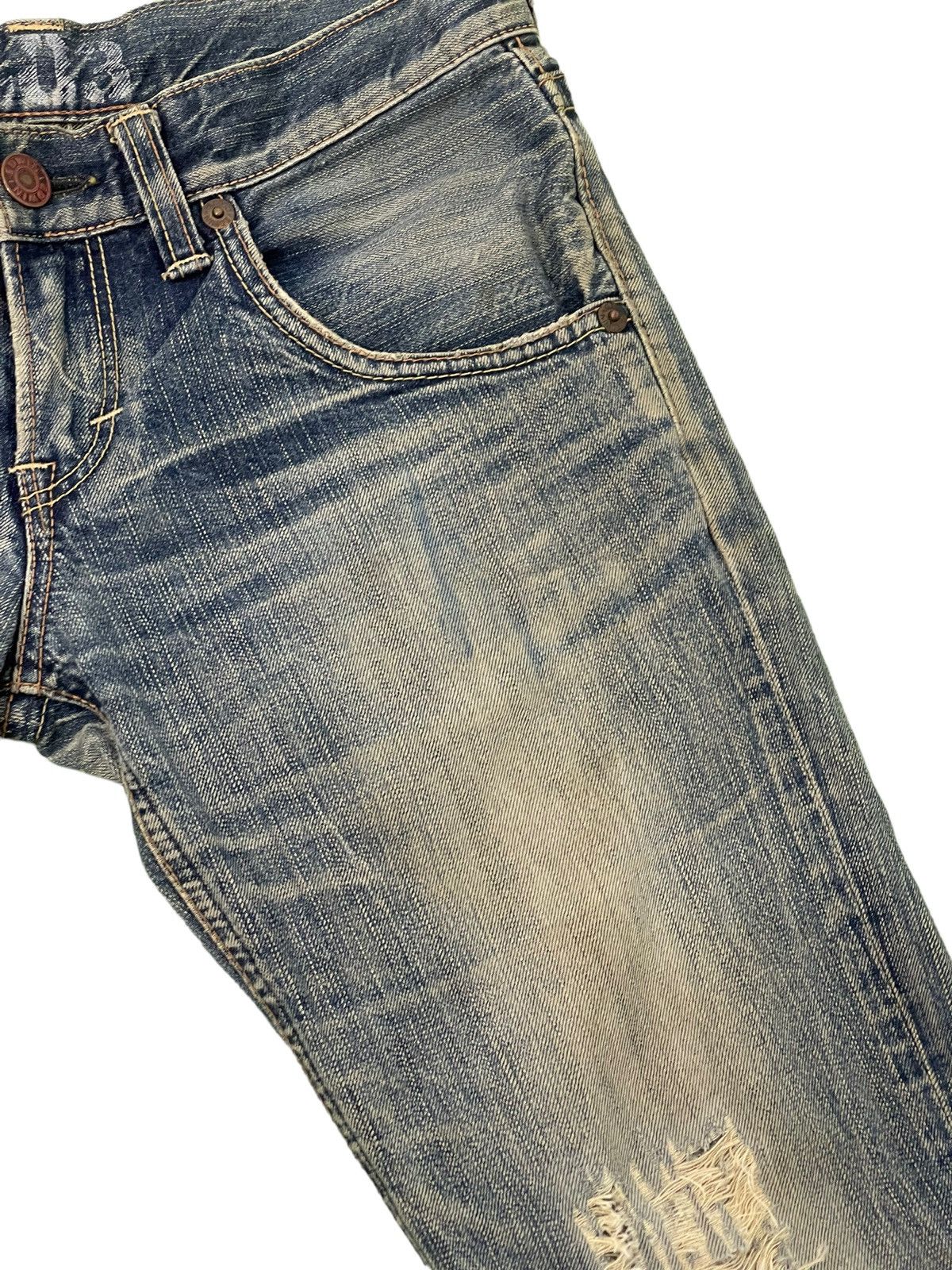 Edwin Flare Jeans Edwin Japan Distres Denim Low Rise Boot Cut 5🟦3 Size US 29 - 8 Thumbnail