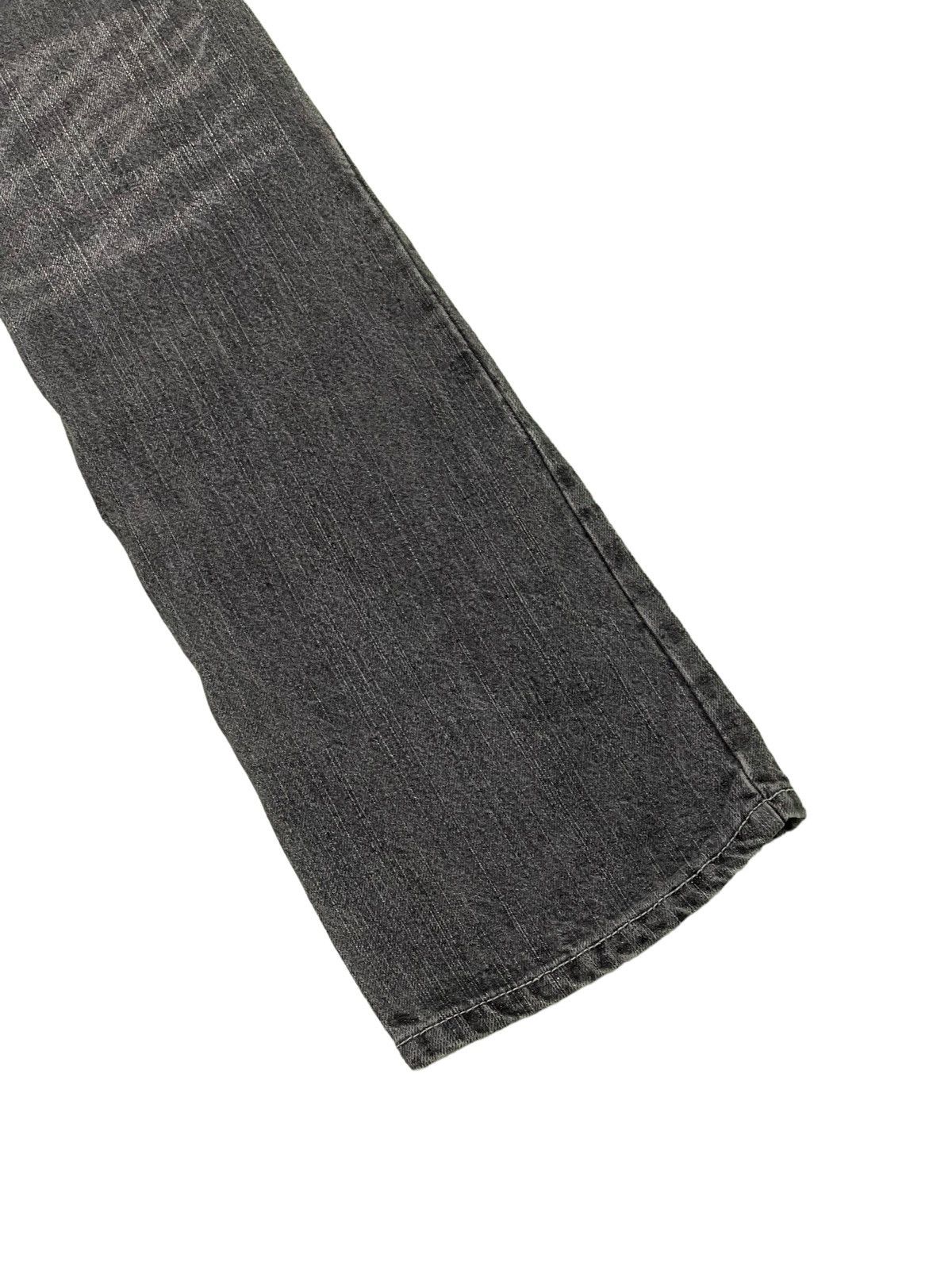 Japanese Brand Flare Jeans Bike Star Distress Denim Painted 5🟦3 Size US 33 - 14 Thumbnail