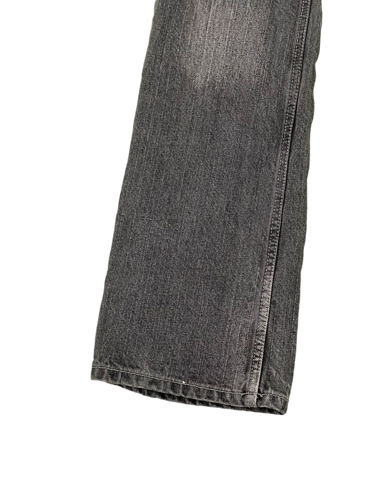 Japanese Brand Flare Jeans Bike Star Distress Denim Painted 5🟦3 Size US 33 - 5 Thumbnail