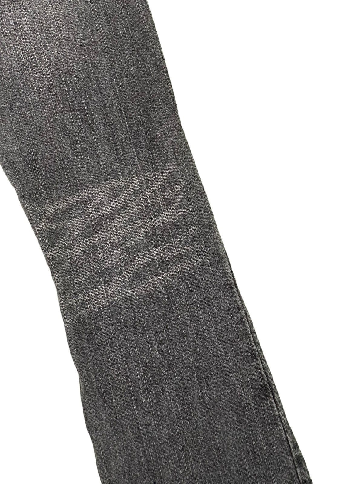 Japanese Brand Flare Jeans Bike Star Distress Denim Painted 5🟦3 Size US 33 - 17 Thumbnail