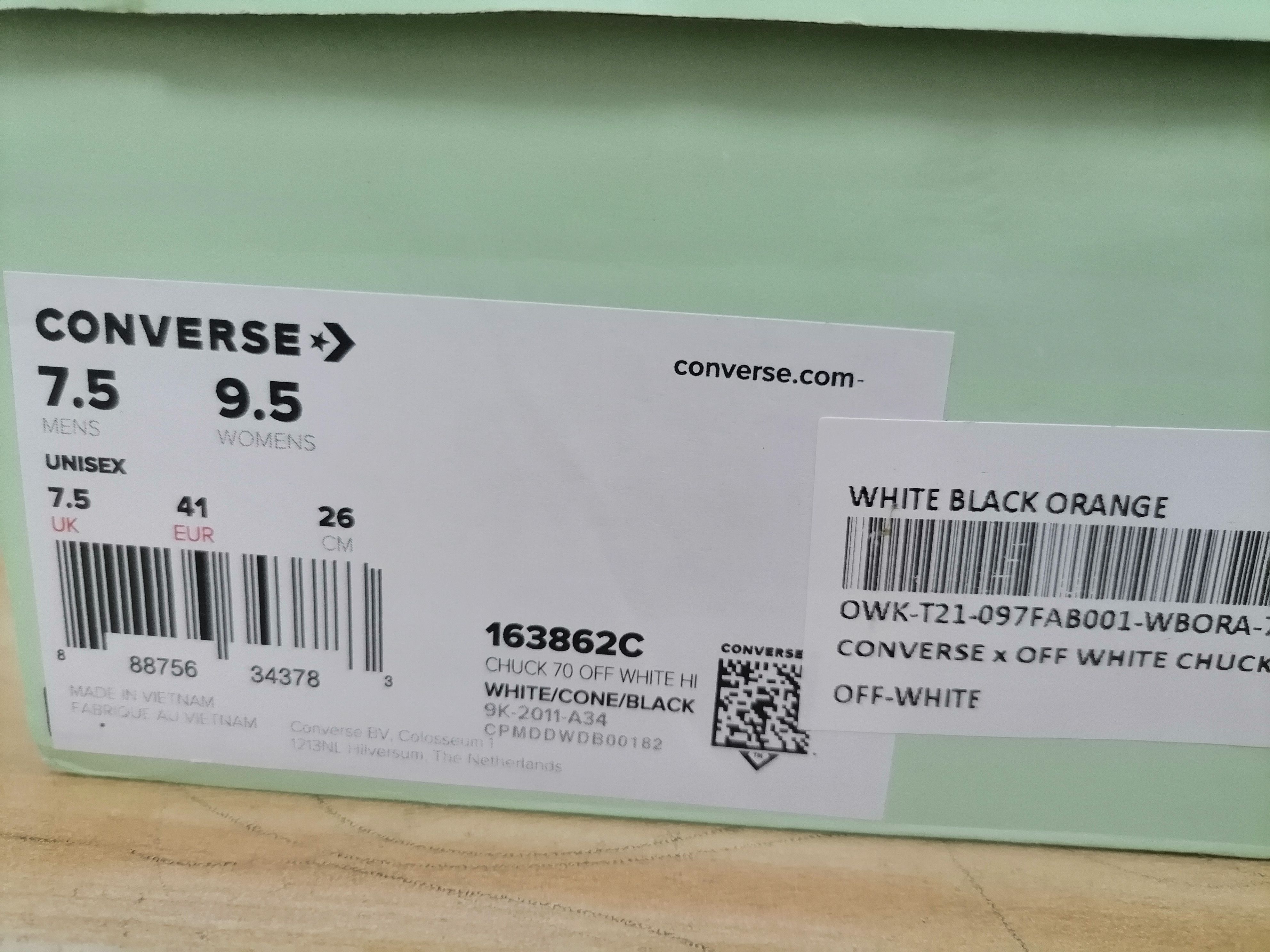 Converse × Off-White OFF-WHITE X CONVERSE Chuck Taylor 7 Size US 7.5 / EU 40-41 - 9 Thumbnail
