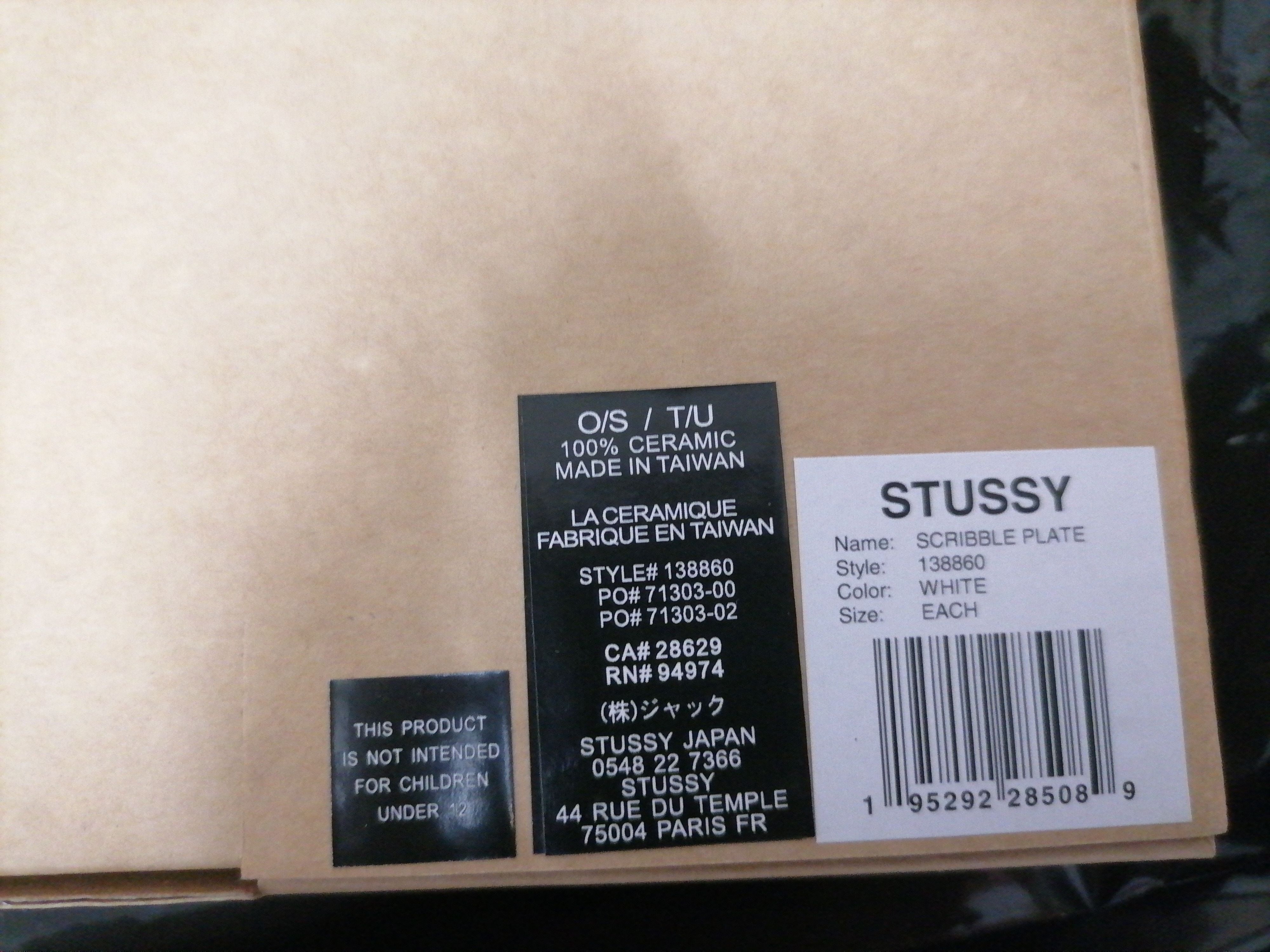 Hypebeast STUSSY SCRIBBLE PLATE Size ONE SIZE - 3 Thumbnail