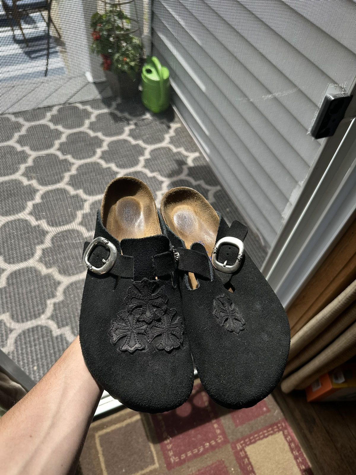 Chrome heart birkenstocks hot sale