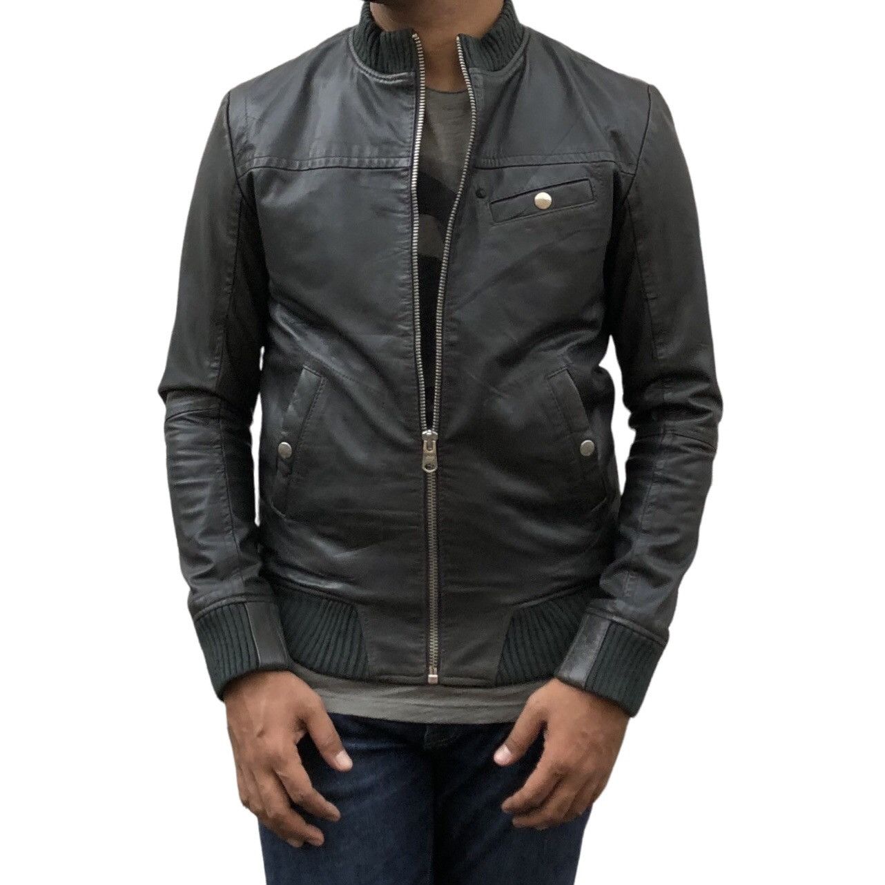 G-Star RAW CORRECTION by G-STAR Leather Full Zip Bomber Jacket Size US S / EU 44-46 / 1 - 4 Thumbnail