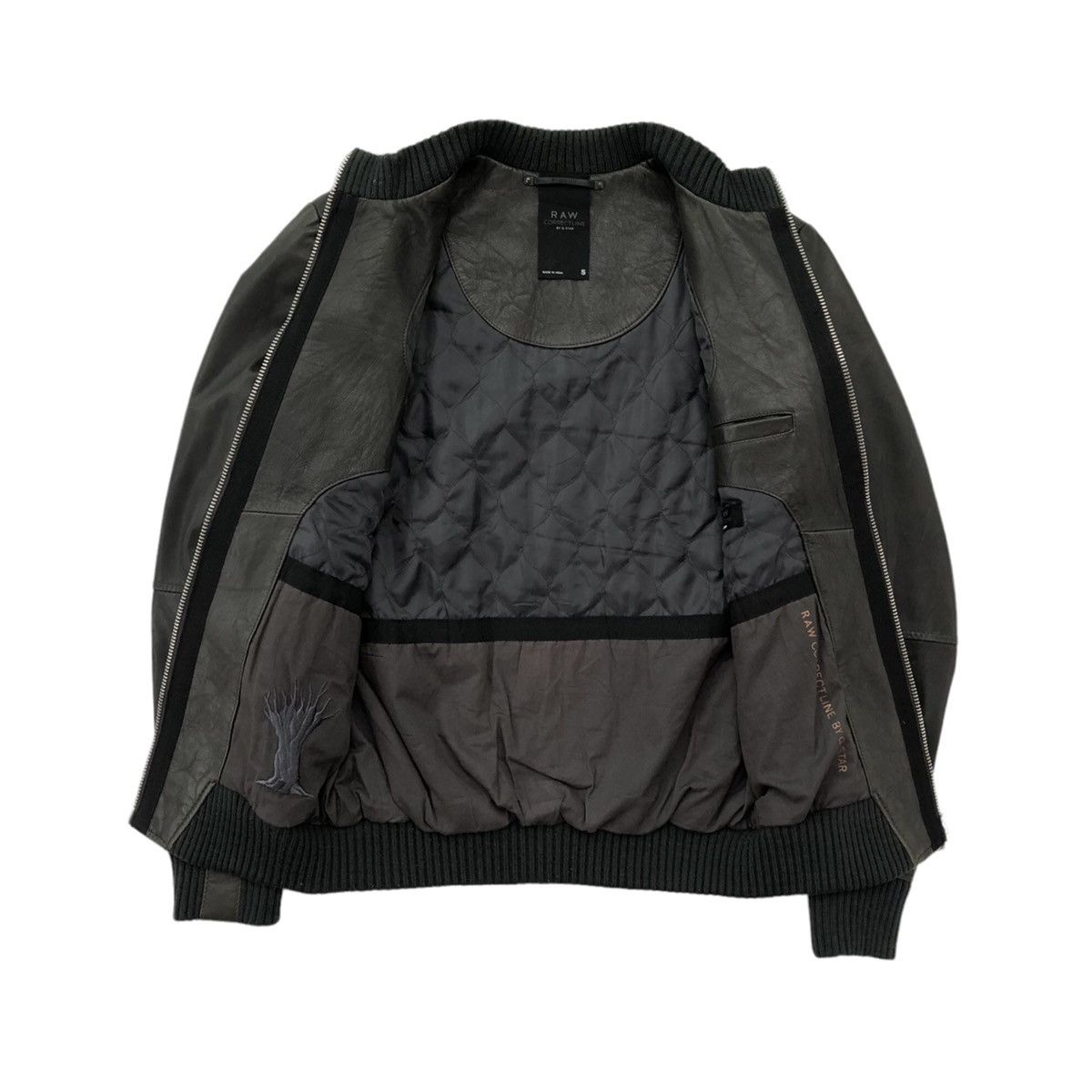 G-Star RAW CORRECTION by G-STAR Leather Full Zip Bomber Jacket Size US S / EU 44-46 / 1 - 11 Thumbnail