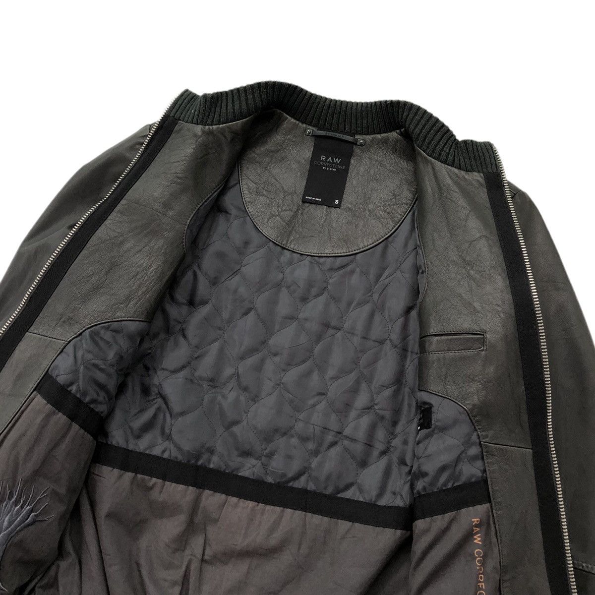 G-Star RAW CORRECTION by G-STAR Leather Full Zip Bomber Jacket Size US S / EU 44-46 / 1 - 12 Thumbnail