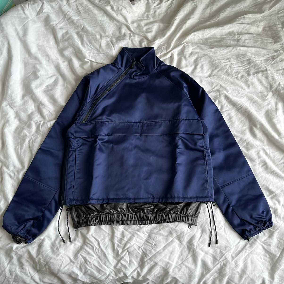 Pre-owned Louis Vuitton Ss18 1 Of 1 Sample Blue Layered Windbreaker Jacket